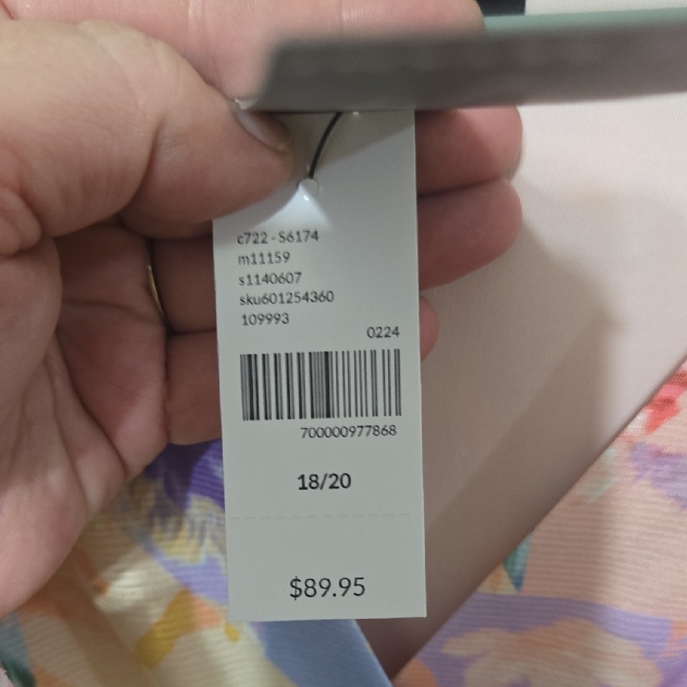 Lane Bryant Multicolor Floral Wrap Midi Dress - Picture 5 of 8